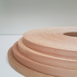 Veneer Edge Banding, Beech, Pre-Glued, 46 mm x 50 m | Tecnomir