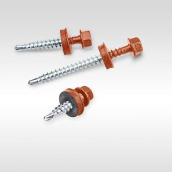 Self-drilling screws for metal 4.8x19 EPDM RAL 8004, 250 pcs/box