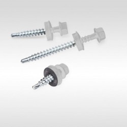 Self-drilling screws for metal 4.8x19 EPDM RAL 9006, 250 pcs/box