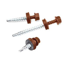 Self-drilling screws for wood 4.8x20 EPDM RAL 8017, 250 pcs/box