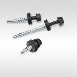 Self-drilling screws for wood 4.8x20 EPDM RAL 9005, 250 pcs/box