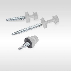 Self-drilling screws 4.8x70 EPDM RAL 9002 for wood, 100 pcs/box